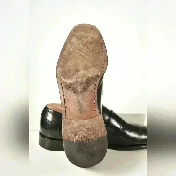 SALVATORE FERRAGAMO Black Smooth Calfskin Leather Penny Dres Loafer 8US Italy - Picture 5 of 8